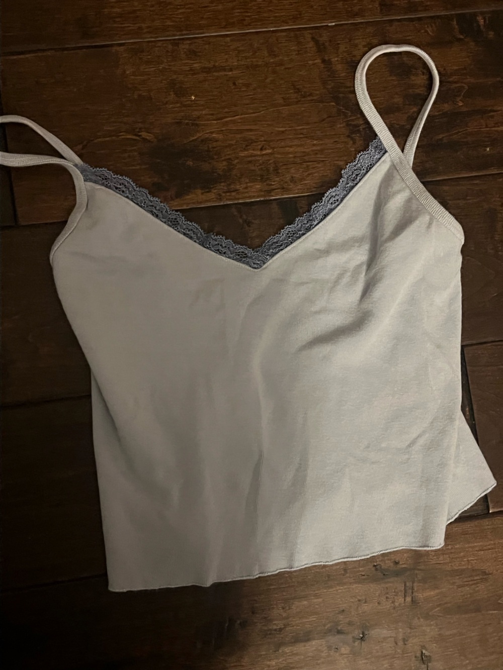Brandy Melville Light blue Lace-Trim Camisole Tank